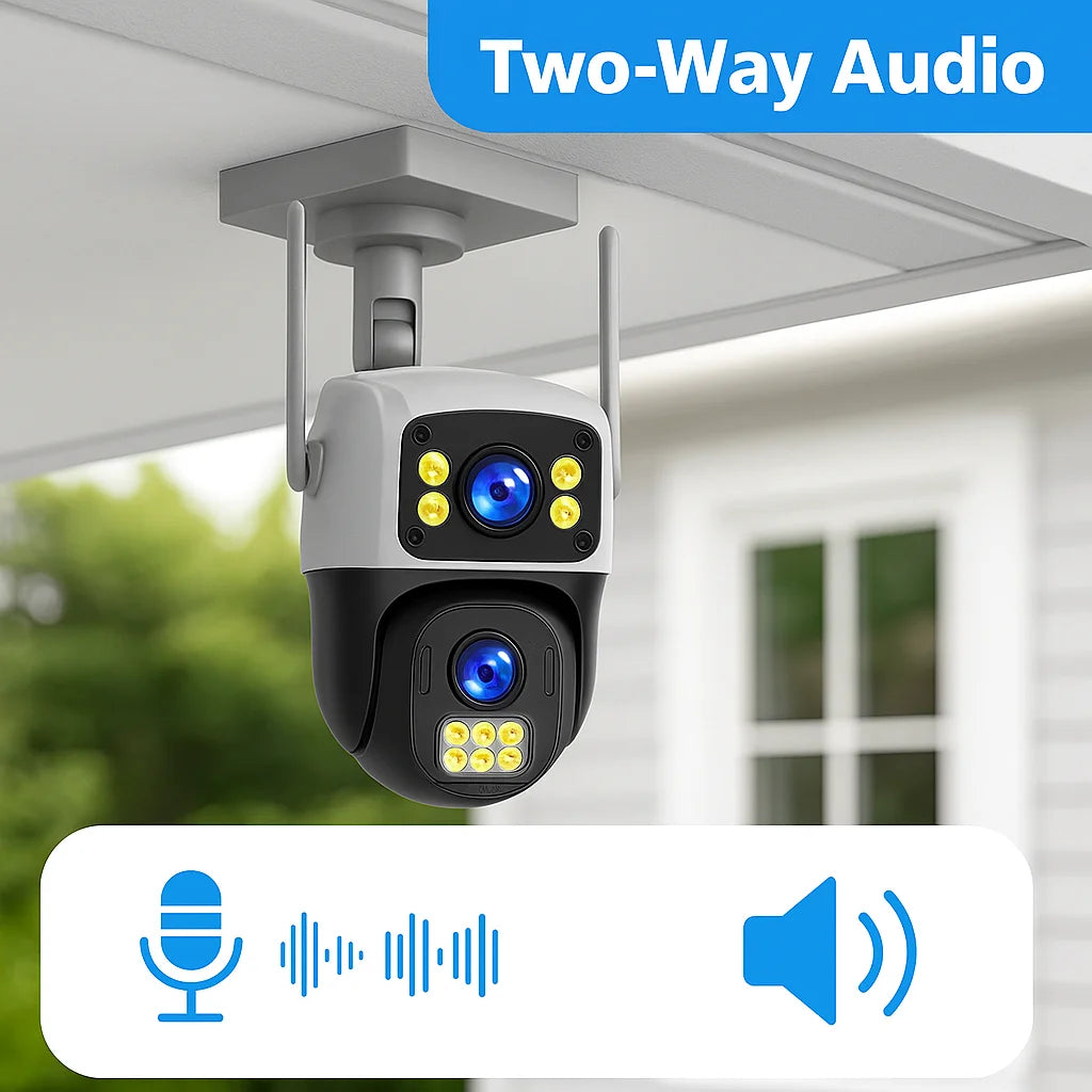 Dual Lens Wireless WiFi Outdoor Surveillance Camera