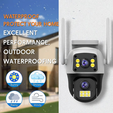 Dual Lens Wireless WiFi Outdoor Surveillance Camera