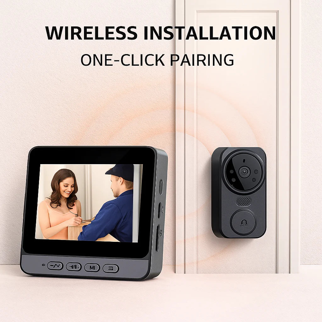 Wireless Video Doorbell with Screen